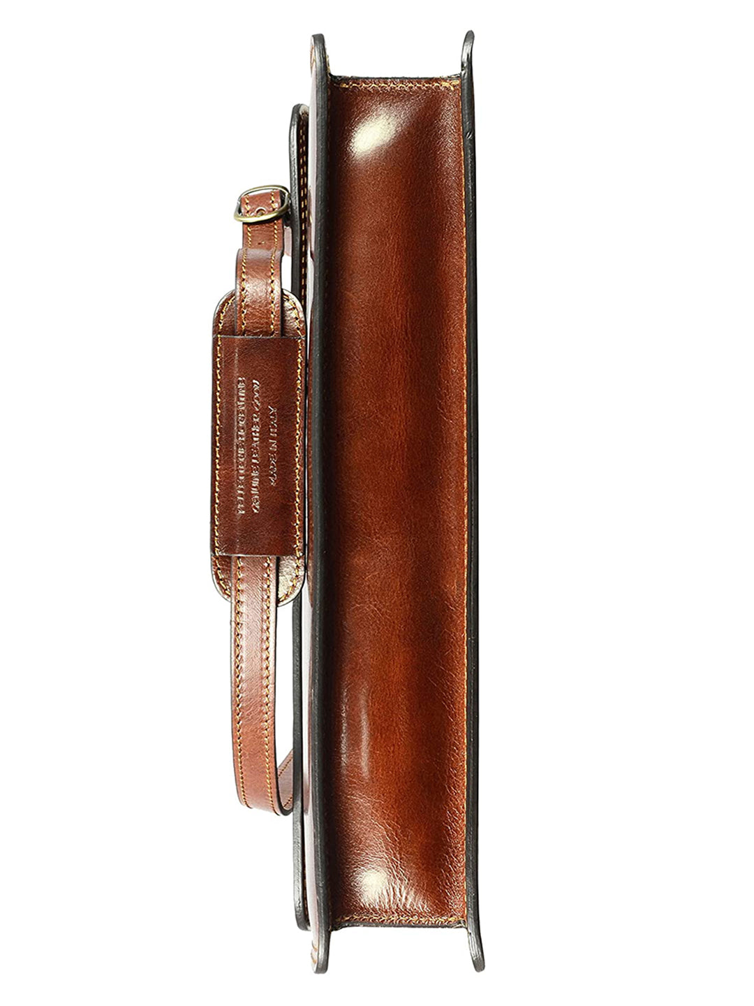 16 inch Premium Laptop Leather Bag | Brown Color |  Cowhide Original Leater