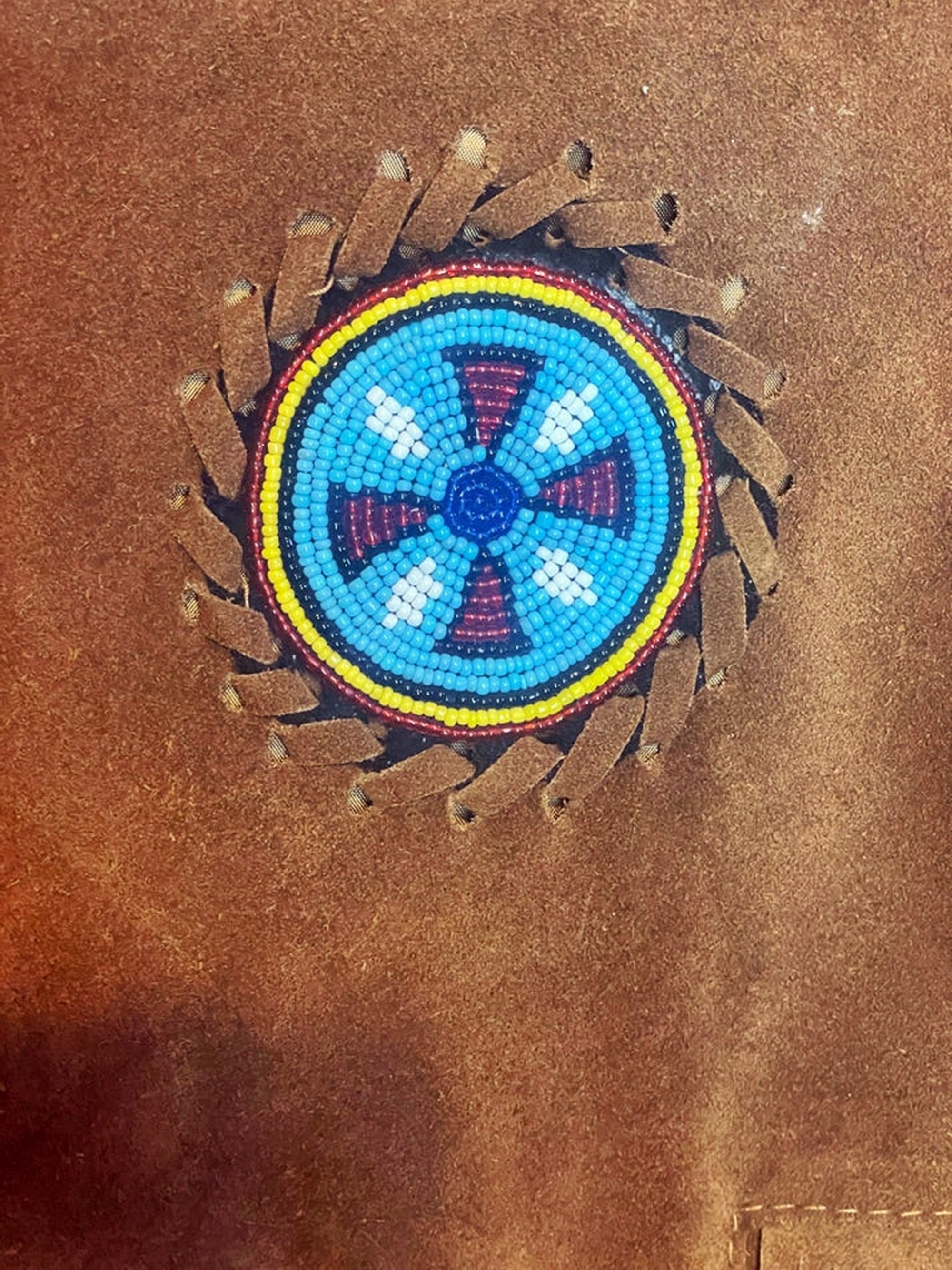 Native American Fringe White Leather Jacket | Handcrafted  | 2025