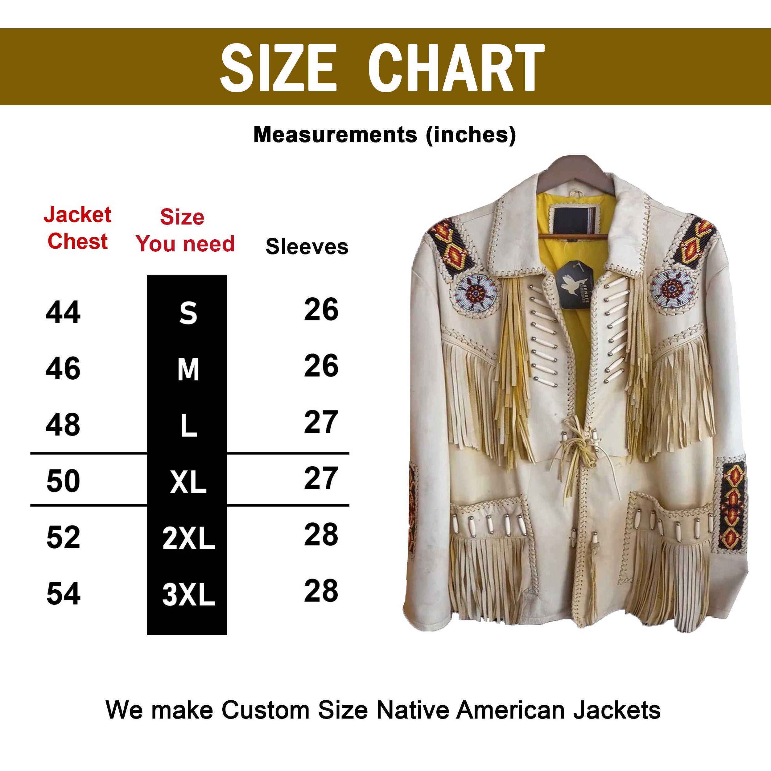 Native American Fringe White Leather Jacket | Handmade 2025 | New
